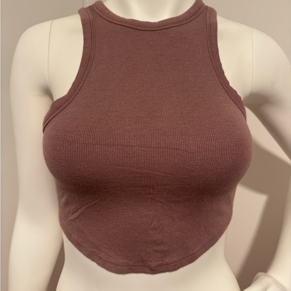 Lululemon Athletica Dusty Rose Ribbed Crop Top